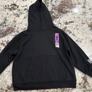 Zara Black Panther Hoodie with Purple Graphic